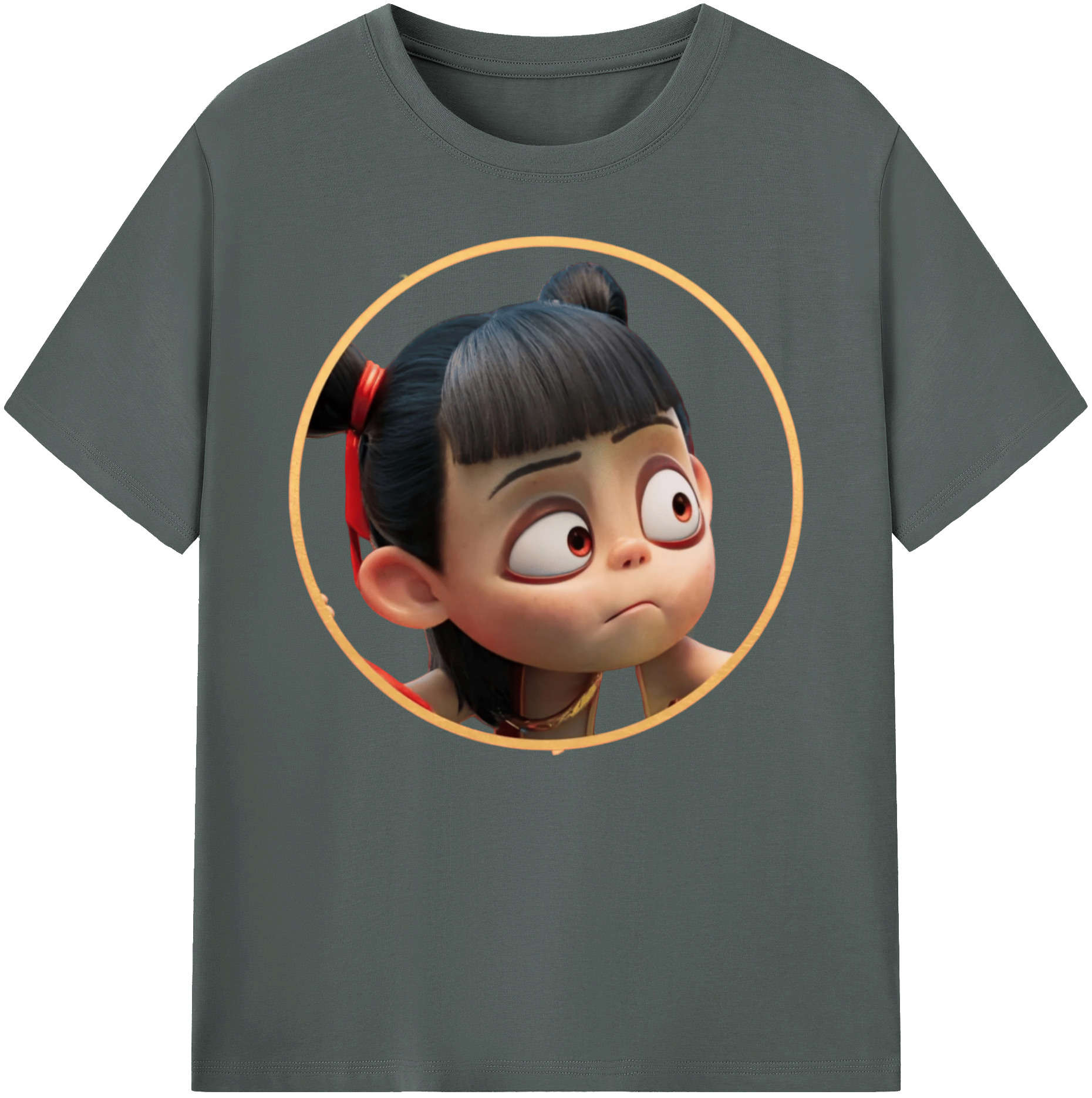（画像用） Ne Zha 2 ナタ 魔童の大暴れ 綿100％ メンズ半袖Tシャツ｜肌触りやわらか＆通気性
